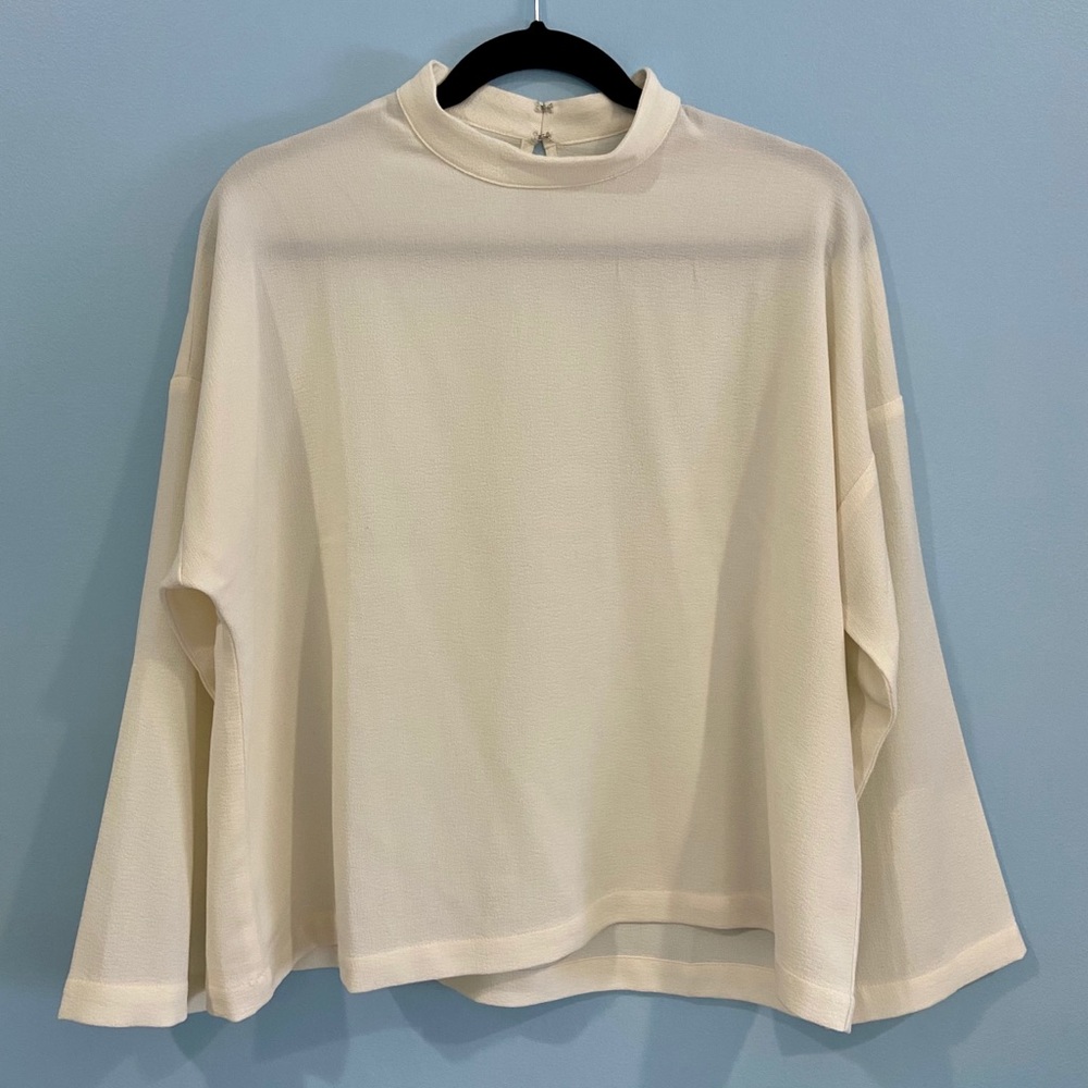 Madewell Cream Long Sleeved Blouse